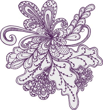 Çiçek ve yaprak deseni