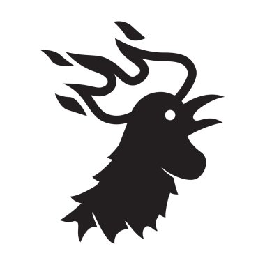 T-shirt tasarımı için illüstrasyon vektör horoz grunge stilize, 