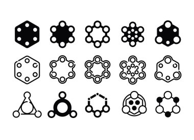 Ux/UI kit için hareket eden app için vektör soyut geometrik Icons set