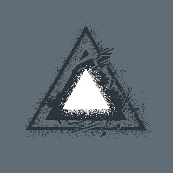 Dövme ile vektör sanat üçgeni tarz. Beyaz parlak ışık 