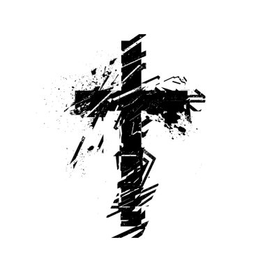 Vector christian cross symbol clipart