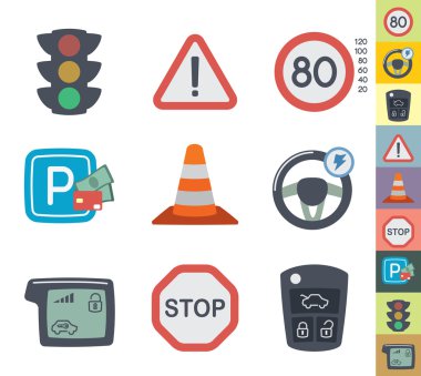 Vektör temiz Icons set