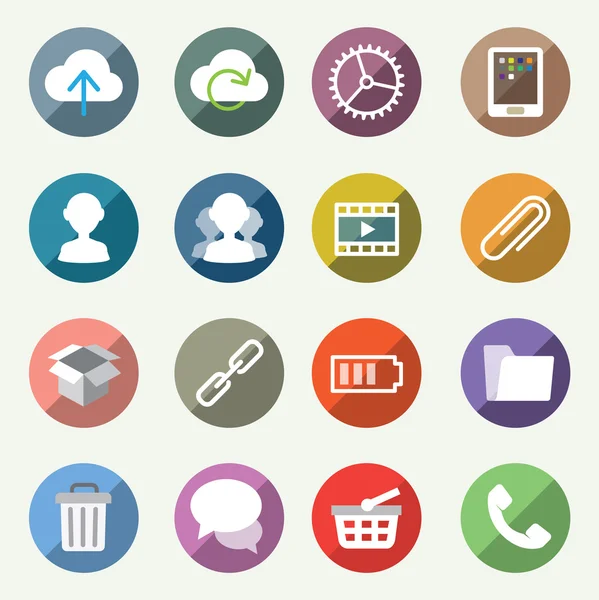 Vector icons set for web and user interface — Stock Vector