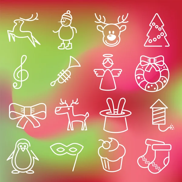 Christmas Icons set — Stok Vektör