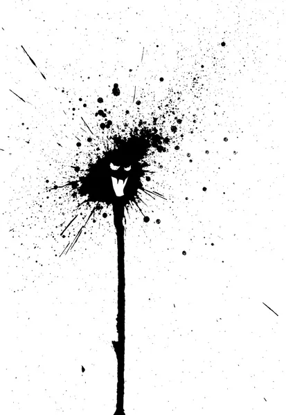 Černý inkoust blot — Stockový vektor