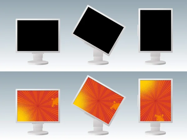 Blank monitor screens — Stock Vector