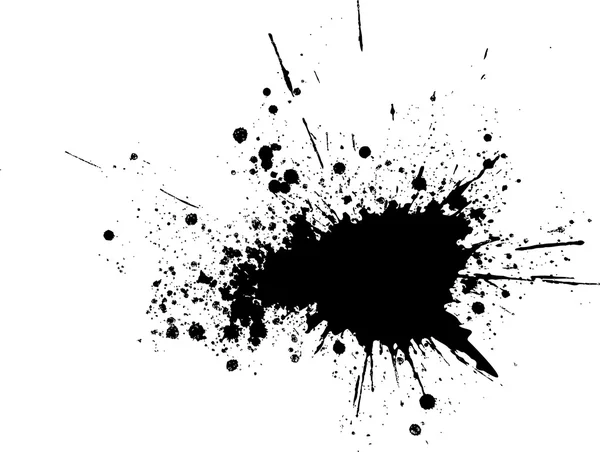 Tache d'encre noire — Image vectorielle