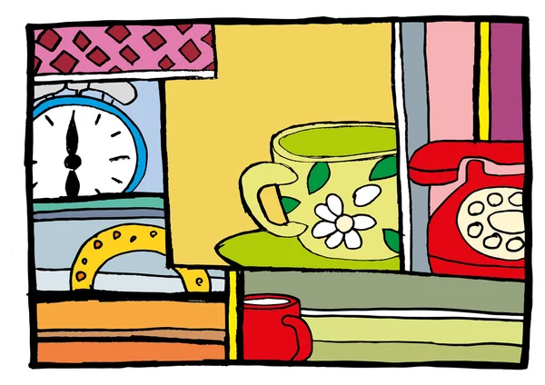 Cartoon-Tasse Kaffee — Stockvektor