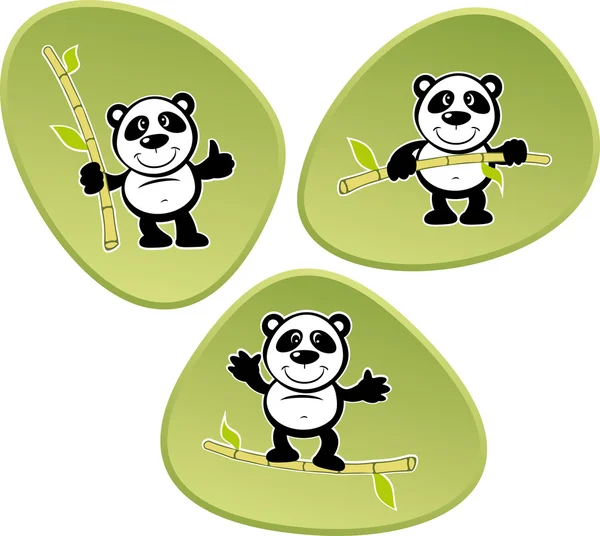 Zeichentricktier Panda — Stockvektor