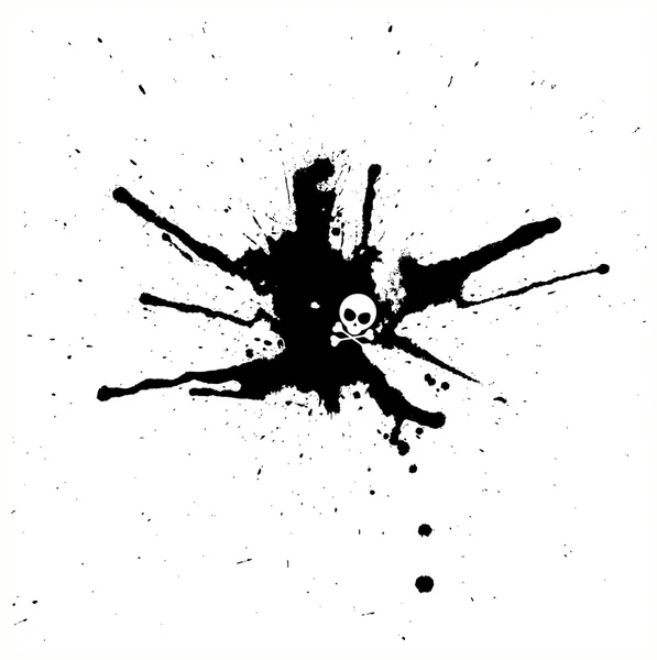 Tache d'encre noire — Image vectorielle