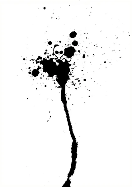 Black ink blot — Stock Vector