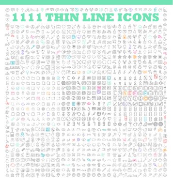 Thin line icons  icons set