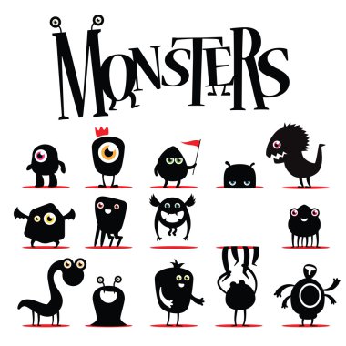 Siyah canavarlar bir sürü