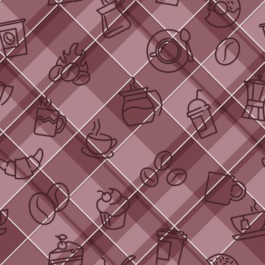 Kahve tema ile Dikişsiz desen
