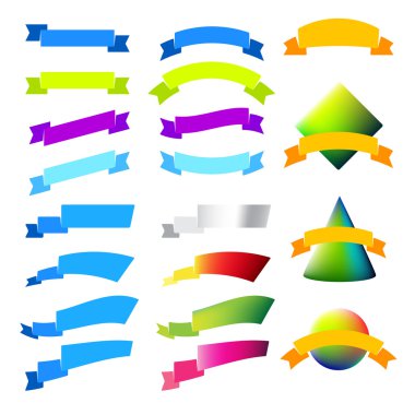 Parlak renkler şeritler ve afiş