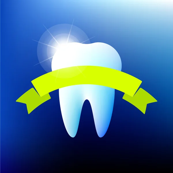 Dent saine fraîche et lumineuse — Image vectorielle