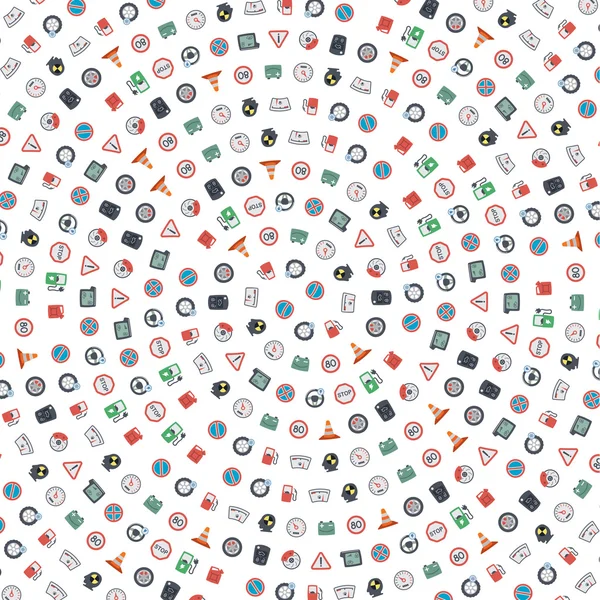 Icônes de voiture modèle spirale — Image vectorielle