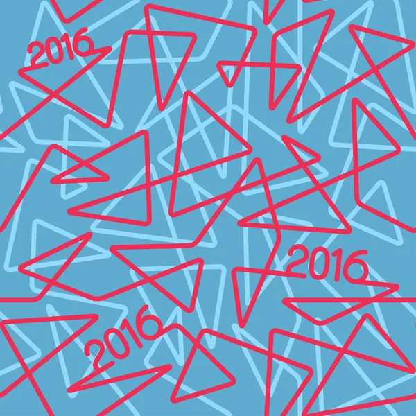2016 año patrón lineal — Archivo Imágenes Vectoriales