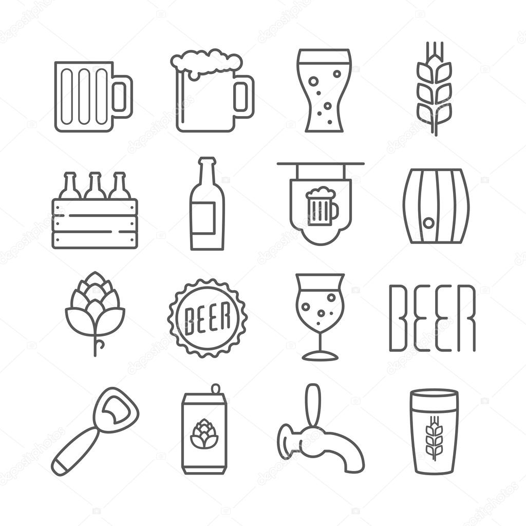 Vector beer icons