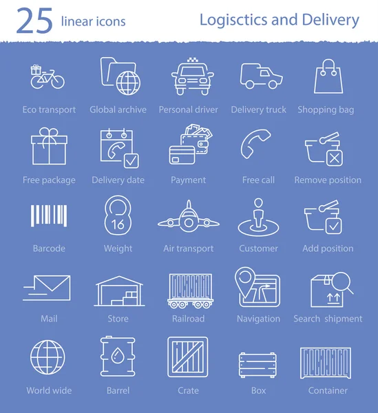 Logistics and delivery icons — Stock Vector