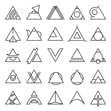 Üçgen deneysel simgeler