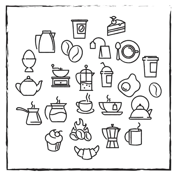 Icônes pour menu de café — Image vectorielle