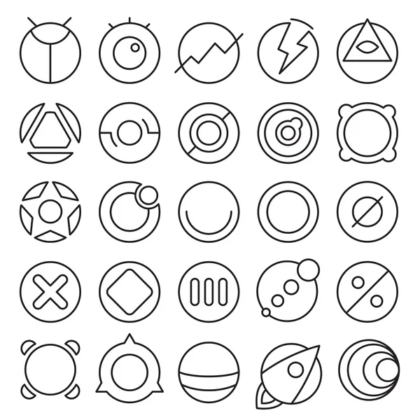 Круглые экспериментальные иконы — стоковый вектор