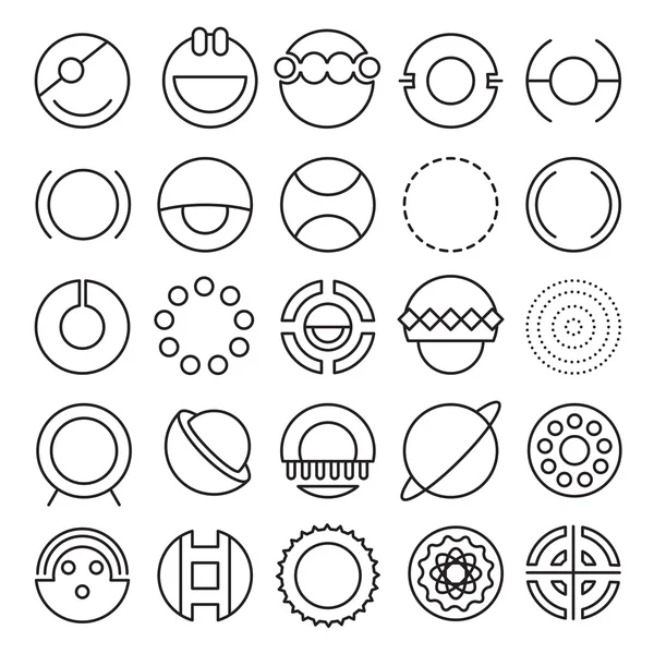Круглые экспериментальные иконы — стоковый вектор