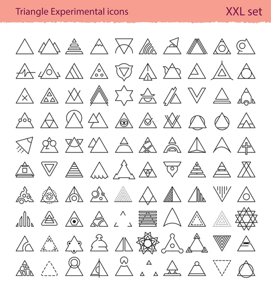 Ícones experimentais de triângulo — Vetor de Stock
