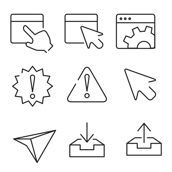 Web interface iconen — Stockvector