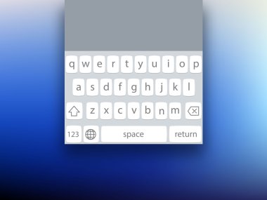 ekran klavye şablonu için smartphone