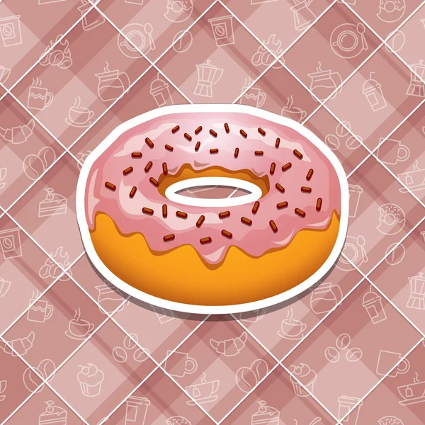 Ícone de donut realista — Vetor de Stock