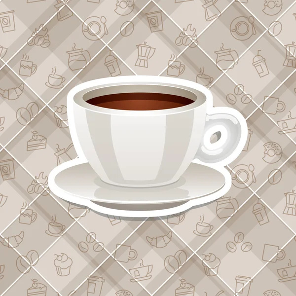 Ikona z filiżanki kawy — Wektor stockowy