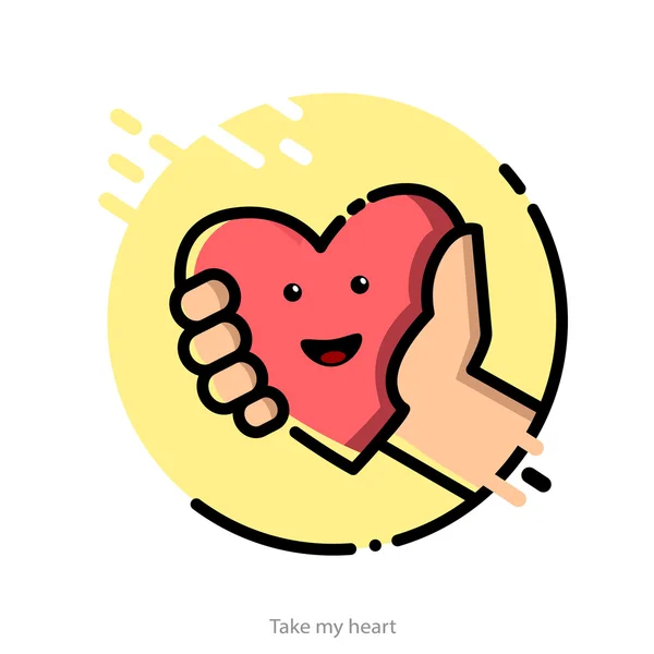 Illustration pour carte de voeux Saint-Valentin — Image vectorielle