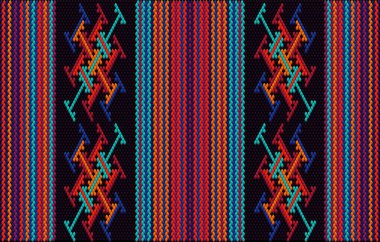 Doymuş renklerin şans ve zenginliği çektiği Asya halkları ve ülkelerinin geleneksel bir süsü. Giysiler için kumaşlara işlenmiş kadın halıları. Nakış desenleri. 