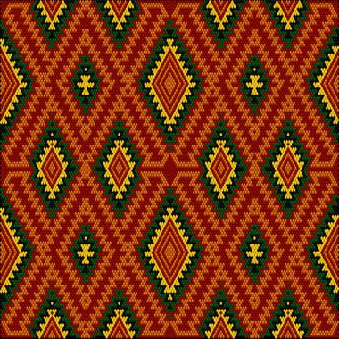 Doymuş renklerin şans ve zenginliği çektiği Asya halkları ve ülkelerinin geleneksel bir süsü. Giysiler için kumaşlara işlenmiş kadın halıları. Nakış desenleri. 