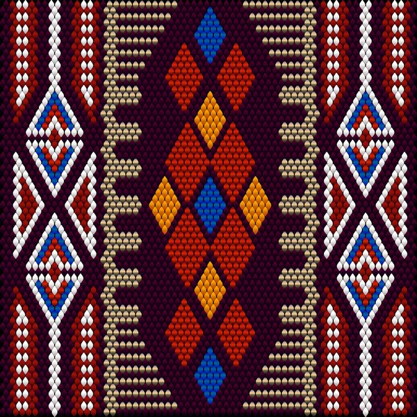 阿拉伯世界居民的传统装饰品 色彩艳丽 能吸引好运和财富 女人编织用装饰品做的地毯 绣花在服装织物上 刺绣图案 — 图库矢量图片