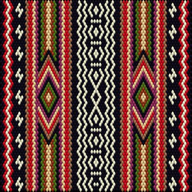  Latin Amerika 'daki insanların ve ülkelerin geleneksel bir süsü. Zengin renklerin dikkat ve zenginlik çektiği bir yer. Giysiler için kumaşlara işlenmiş kadın halıları. Nakışlar.