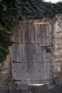 Eski kırsal ahşap kapı