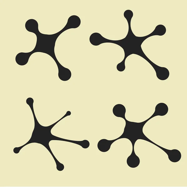 Conexiones de redes sociales. Conjunto de iconos planos con círculos. Ilustración vectorial . — Vector de stock
