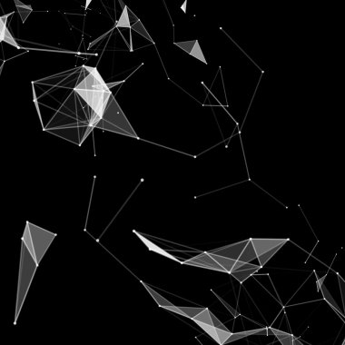 parçacık, molekül yapısı ile sanal arka plan. genetik ve kimyasal bileşikler. yaratıcı vektör. Uzay ve takımyıldızları. Bilim ve bağlantı kavramı. sosyal ağ.