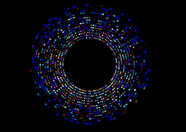Abstract example of DNA fingerprinting