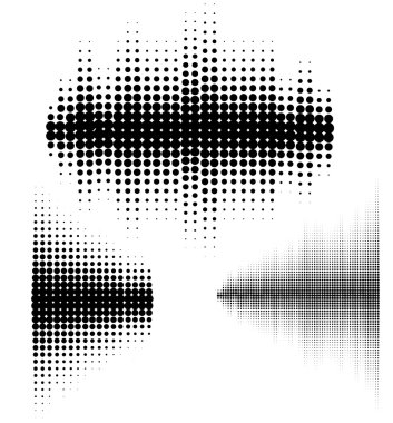 Vektör ses dalgaları ayarlandı. Ses dengeleyici teknoloji, nabız müzikali. Müzik şablonu ve dokunun vektör illüstrasyonu