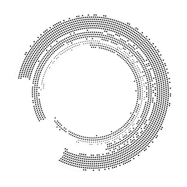 Conjunto de blanco abstracto medio tono círculos logotipo, vector de ilustración — Vector de stock