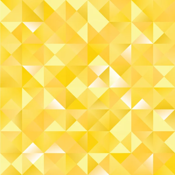 Geel abstract patroon - Driehoek en vierkant patroon in gele en oranje kleuren — Stockvector