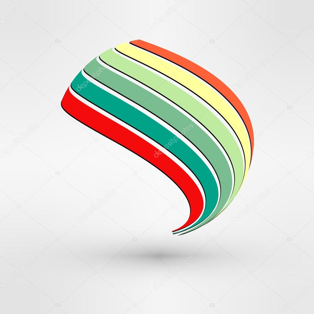 Vector Logo Design. Icon Concept. Abstract Leaf. Wind energy power , renewable resource vector illustration. Green electricity