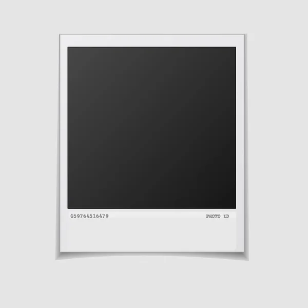 Blank photo frame isolated on white background.  Vector illustration. Realistic. Face side. — Stock Vector