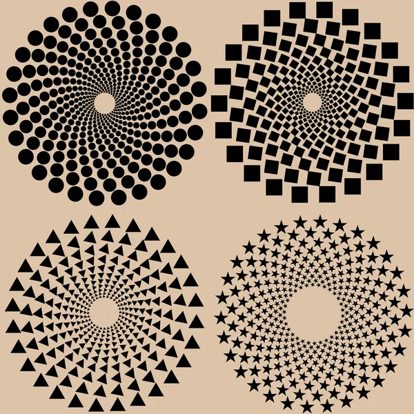 Patrón de puntos de medio tono establecido en formato vectorial — Archivo Imágenes Vectoriales