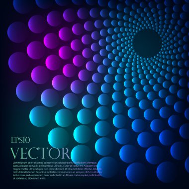 Rainbow vortex vector background. clipart