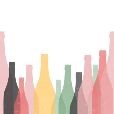 Şişe. Retro poster. Sorunsuz.